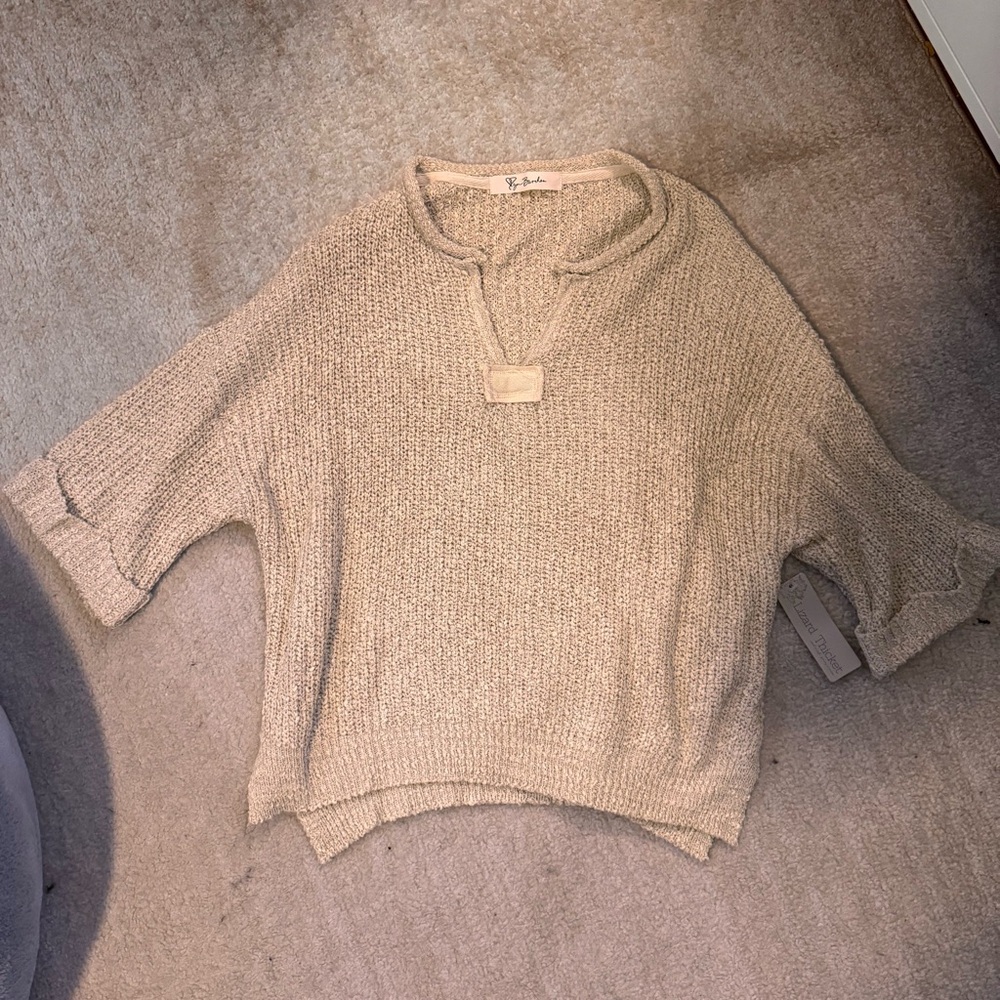 Cream Knit Oversized Sweater